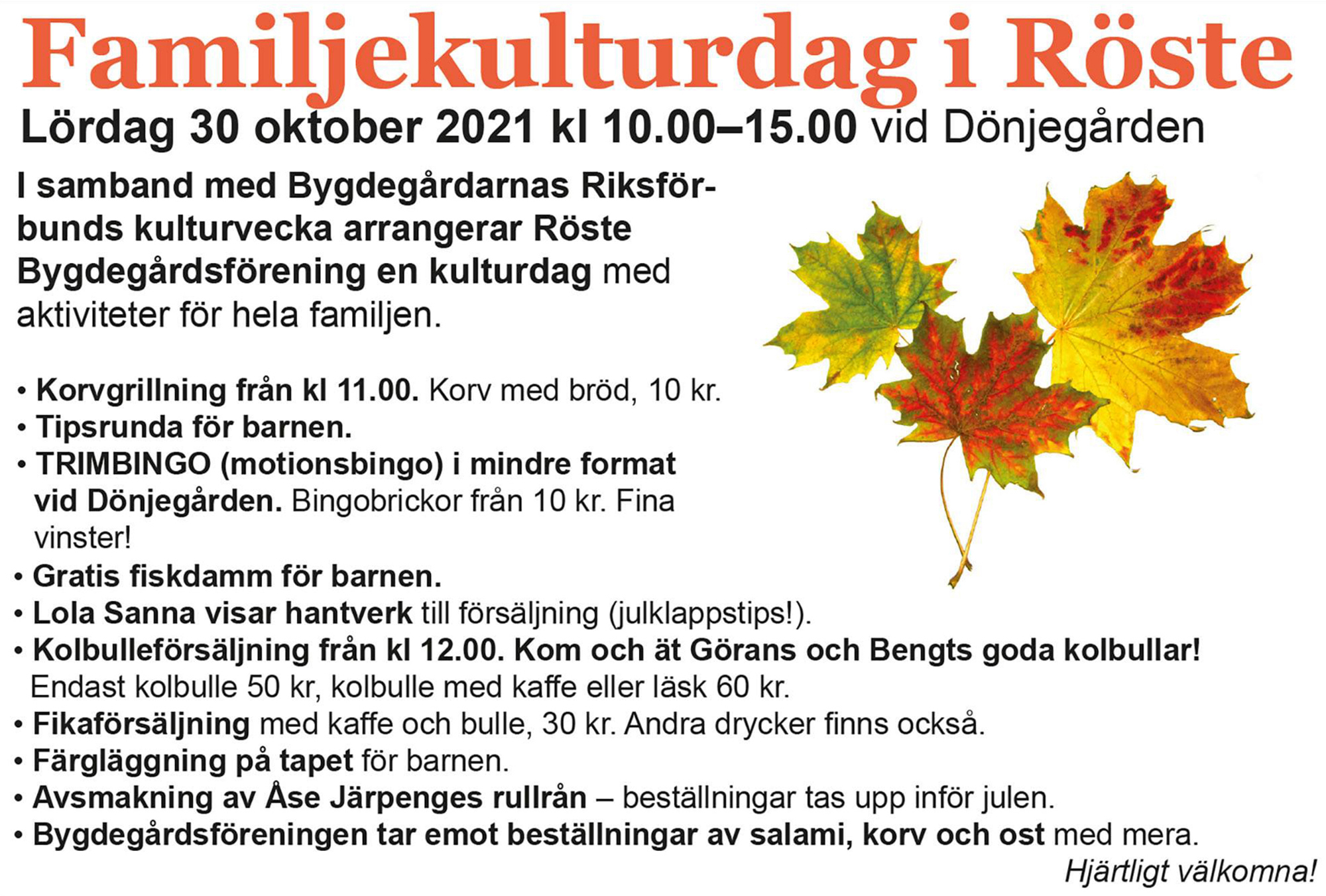 Röste.nu – Det händer i Röste – Familjekulturdag vid Dönjeården 2021