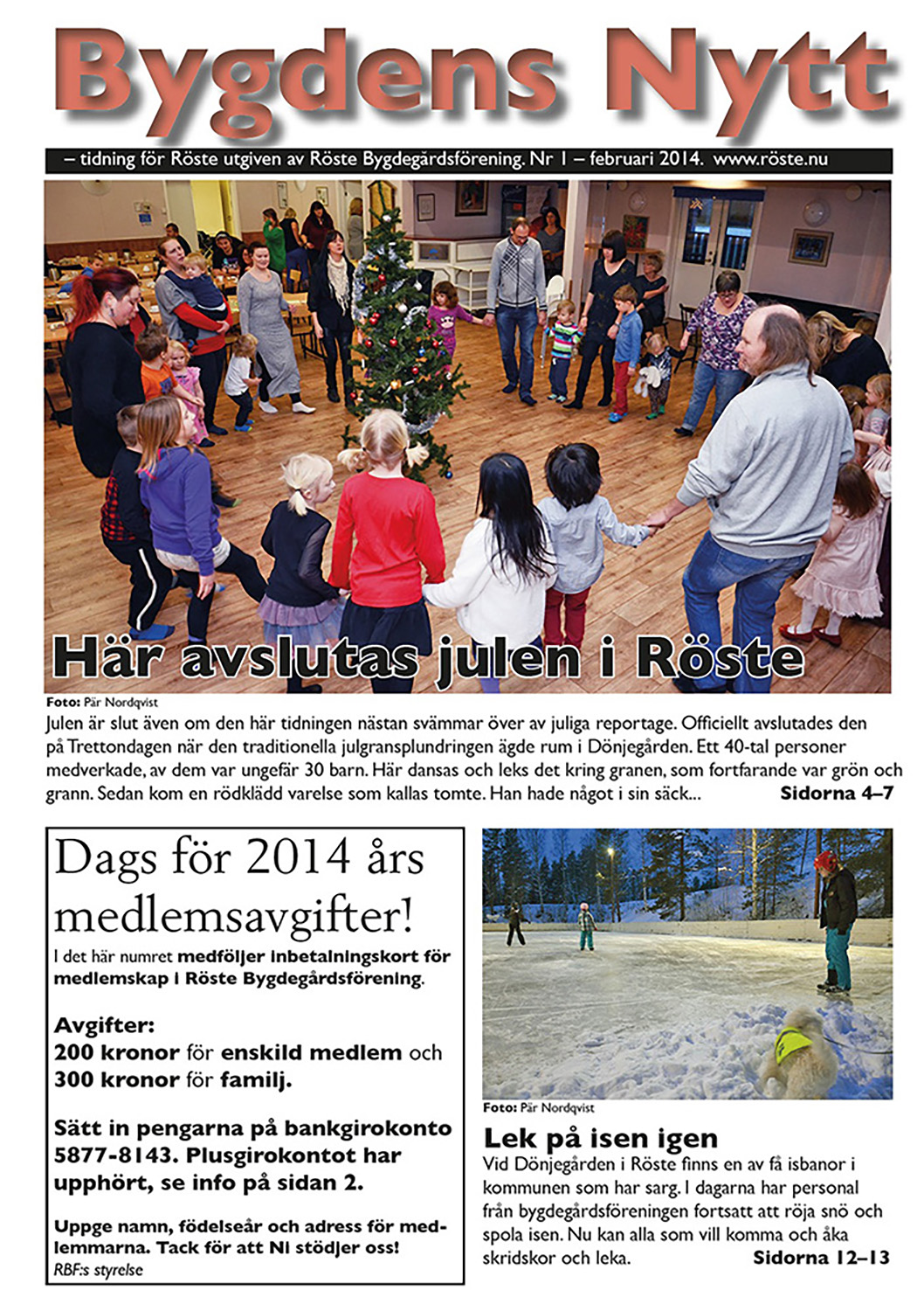 Röste.nu – Bygdens Nytts e-tidningsarkiv – Bygdens Nytt nr 1 2014 – E-tidningsetta