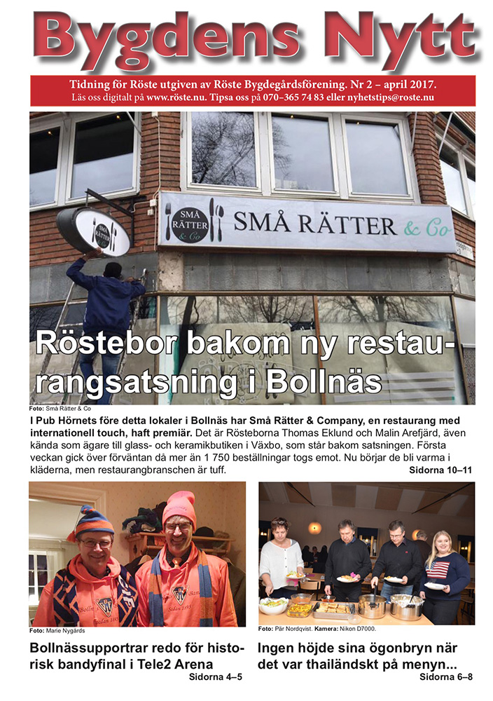 Röste.nu – Bygdens Nytts e-tidningsarkiv – Bygdens Nytt nr 2 2017 – E-tidningsetta
