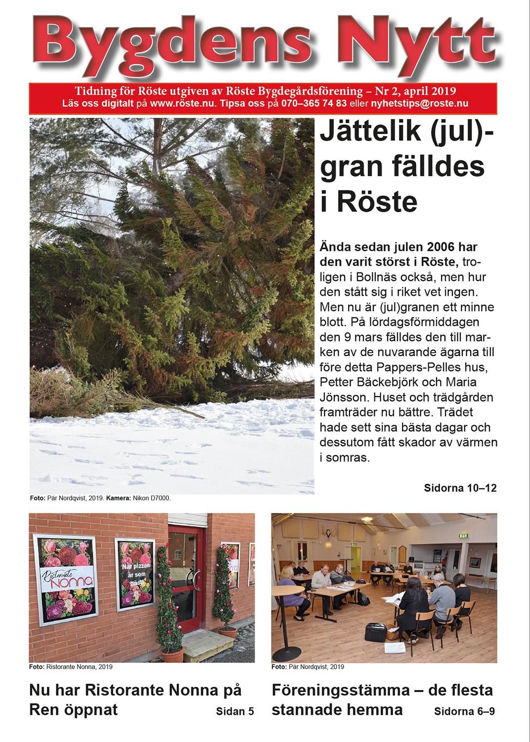 Röste.nu – Bygdens Nytts e-tidningsarkiv – Bygdens Nytt nr 2 2019 – E-tidningsetta