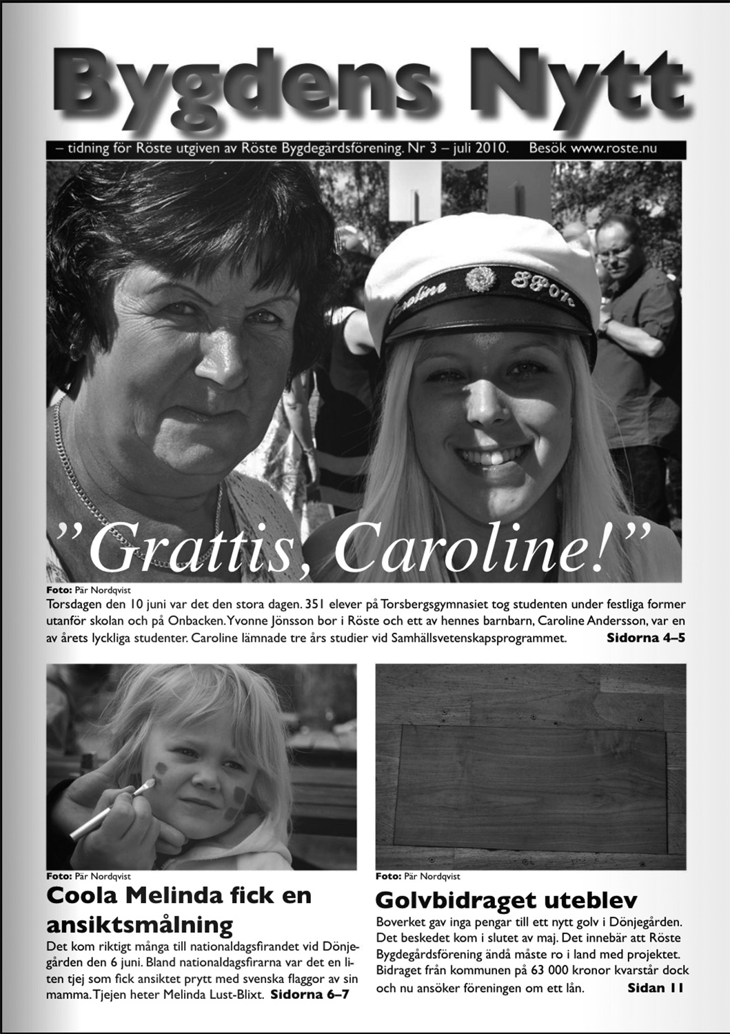 Röste.nu – Bygdens Nytts e-tidningsarkiv – Bygdens Nytt nr 3 2010 – E-tidningsetta