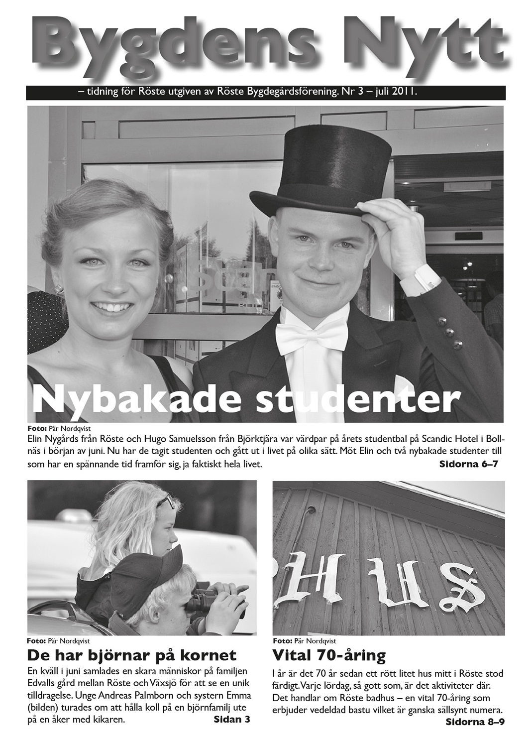 Röste.nu – Bygdens Nytts e-tidningsarkiv – Bygdens Nytt nr 3 2011 – E-tidningsetta