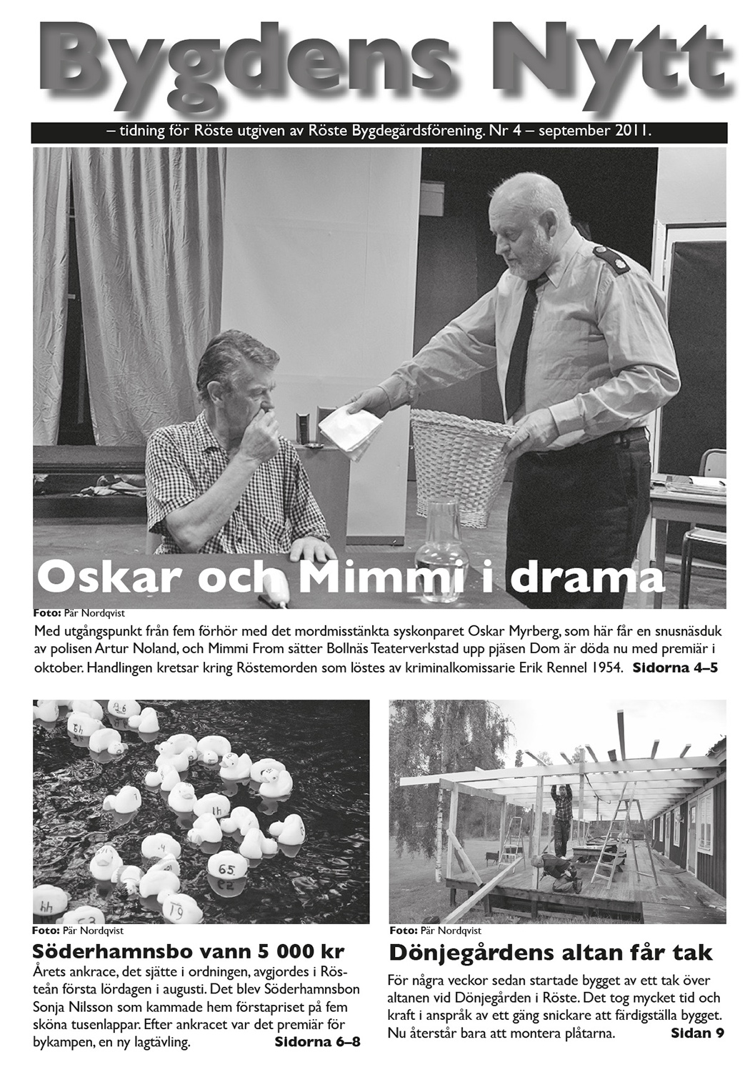Röste.nu – Bygdens Nytts e-tidningsarkiv – Bygdens Nytt nr 4 2011 – E-tidningsetta