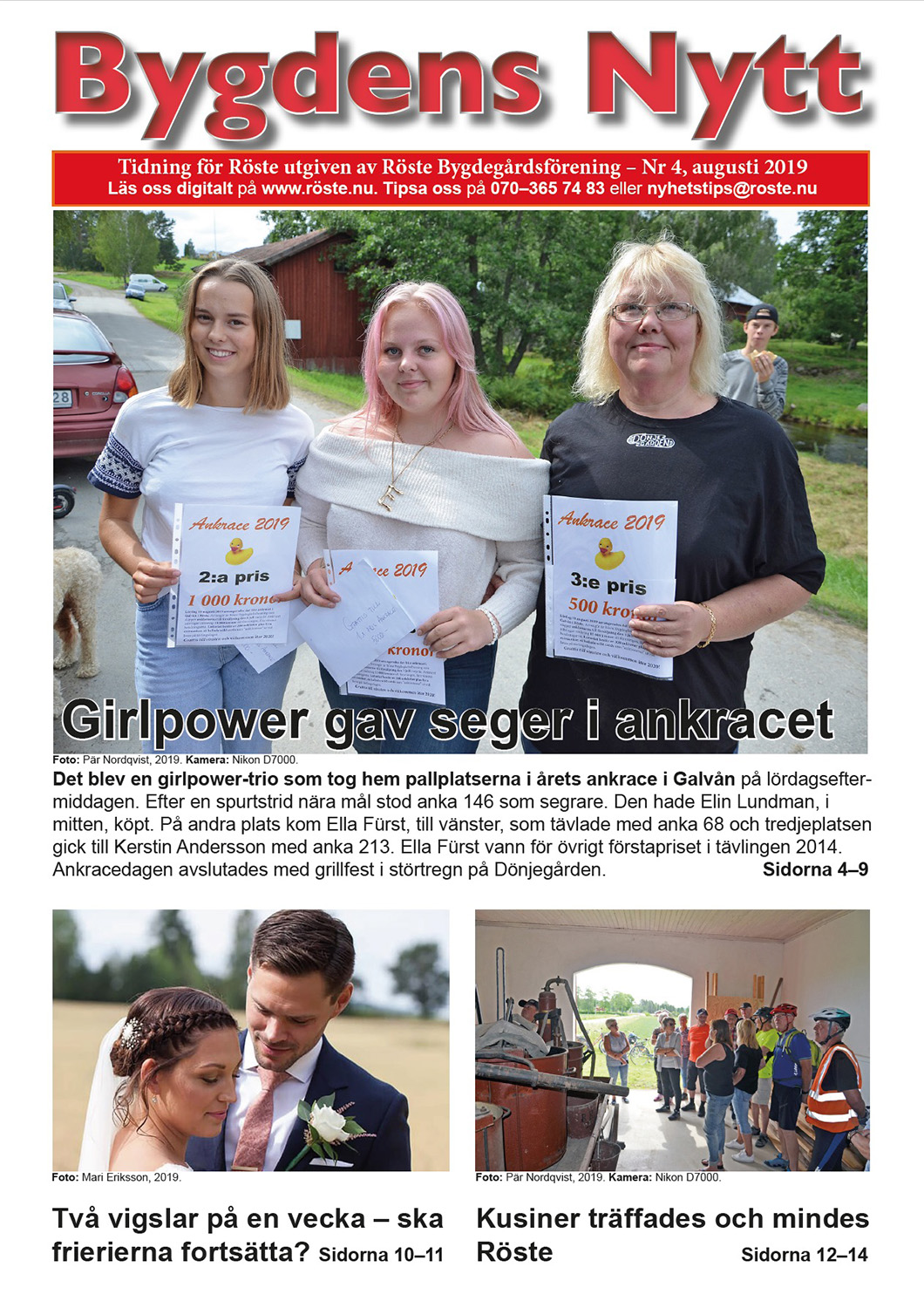 Röste.nu – Bygdens Nytts e-tidningsarkiv – Bygdens Nytt nr 4 2019 – E-tidningsetta