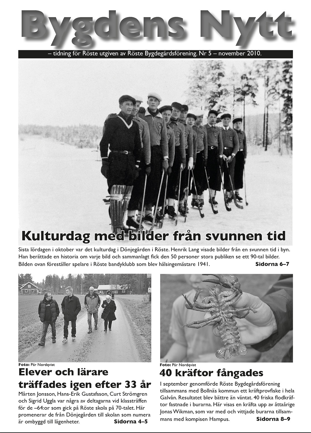 Röste.nu – Bygdens Nytts e-tidningsarkiv – Bygdens Nytt nr 5 2010 – E-tidningsetta