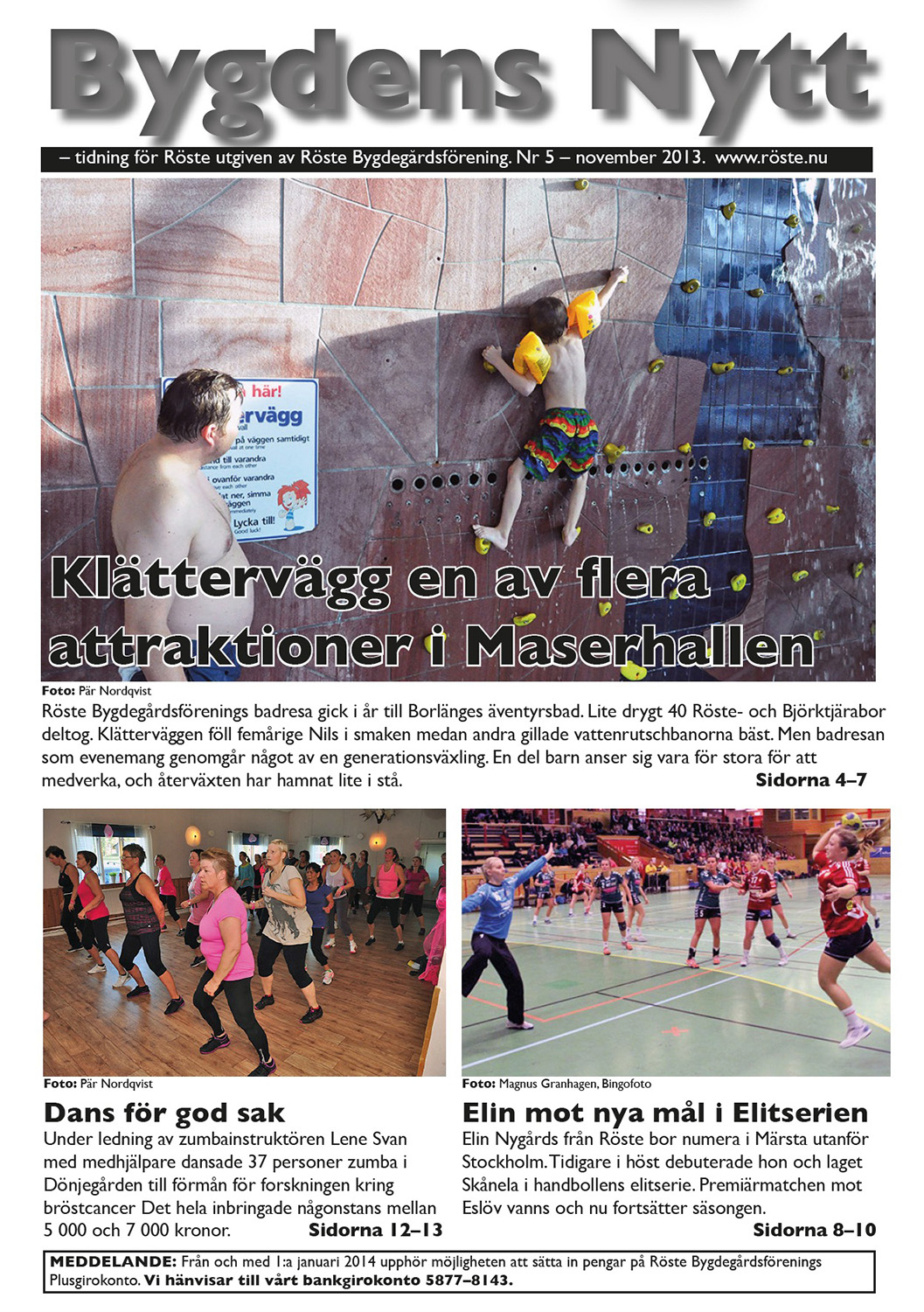 Röste.nu – Bygdens Nytts e-tidningsarkiv – Bygdens Nytt nr 5 2013 – E-tidningsetta