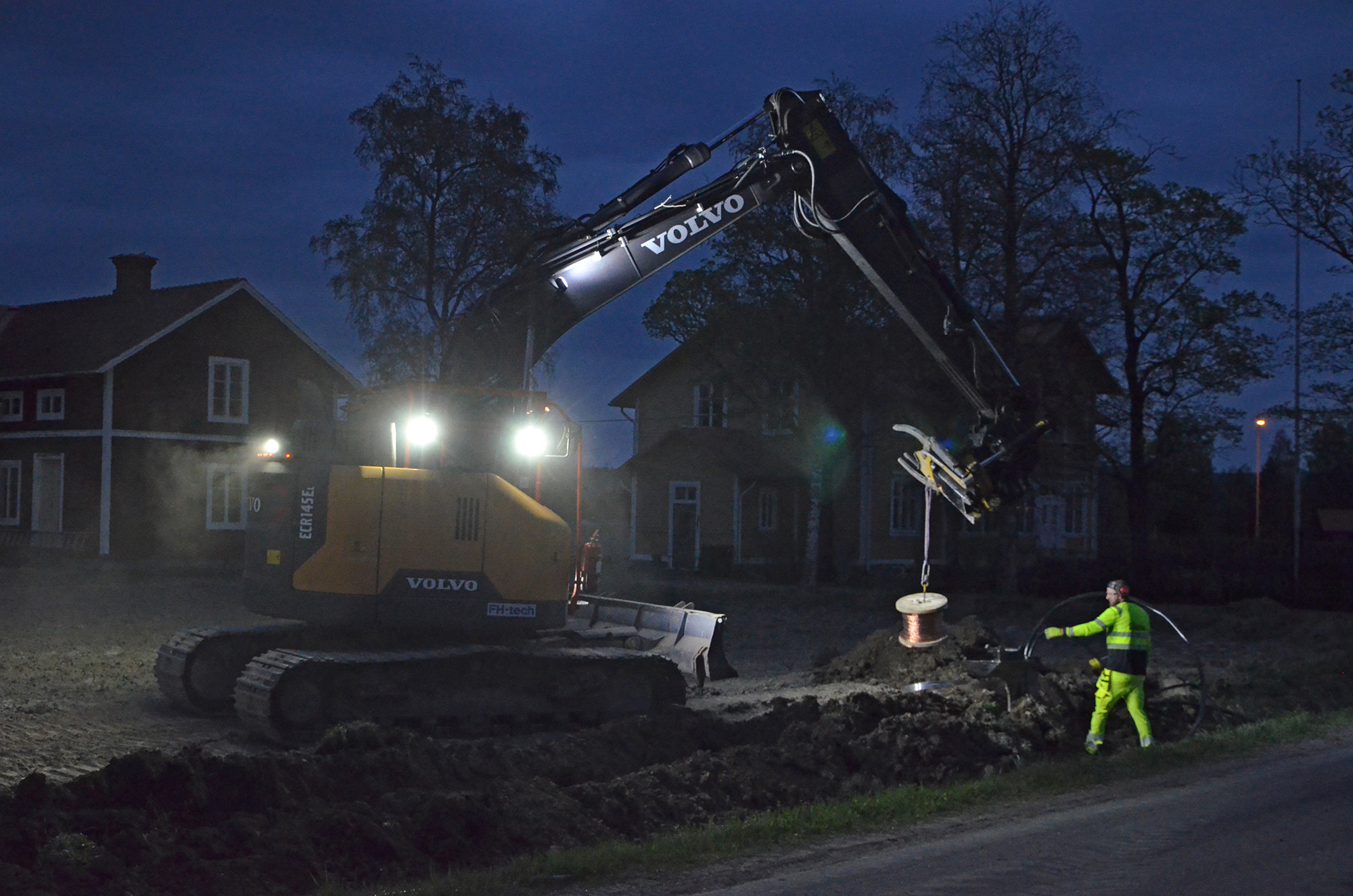 Röste.nu – Grävning för jordelkabel i Röste 2023