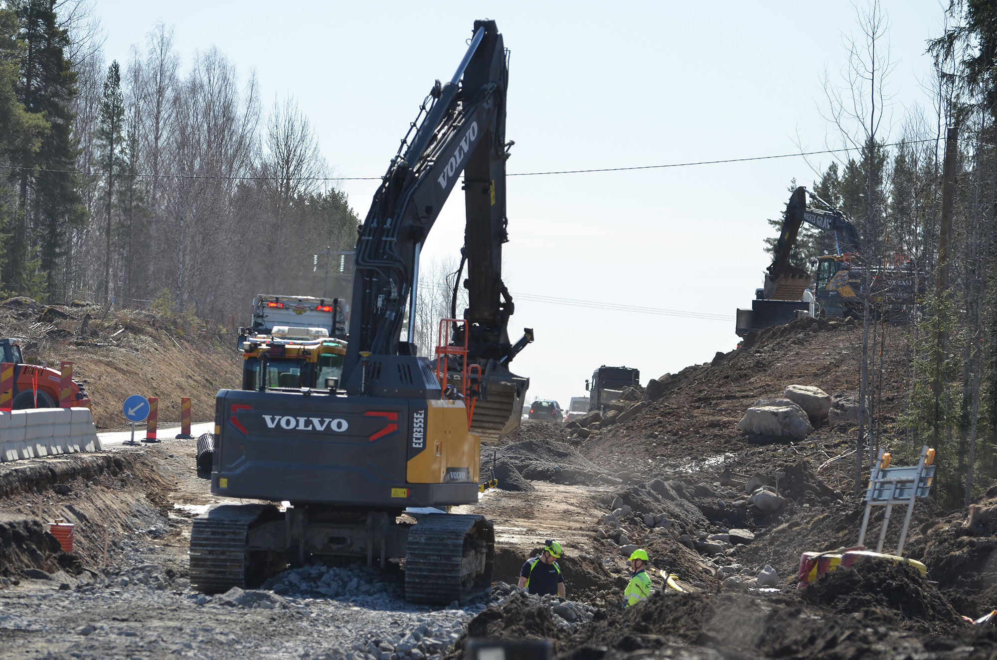 Röste.nu – Ombyggnation av riksväg 83 sträckan Bollnäs–Röste – Grävning för cykelväg 2024