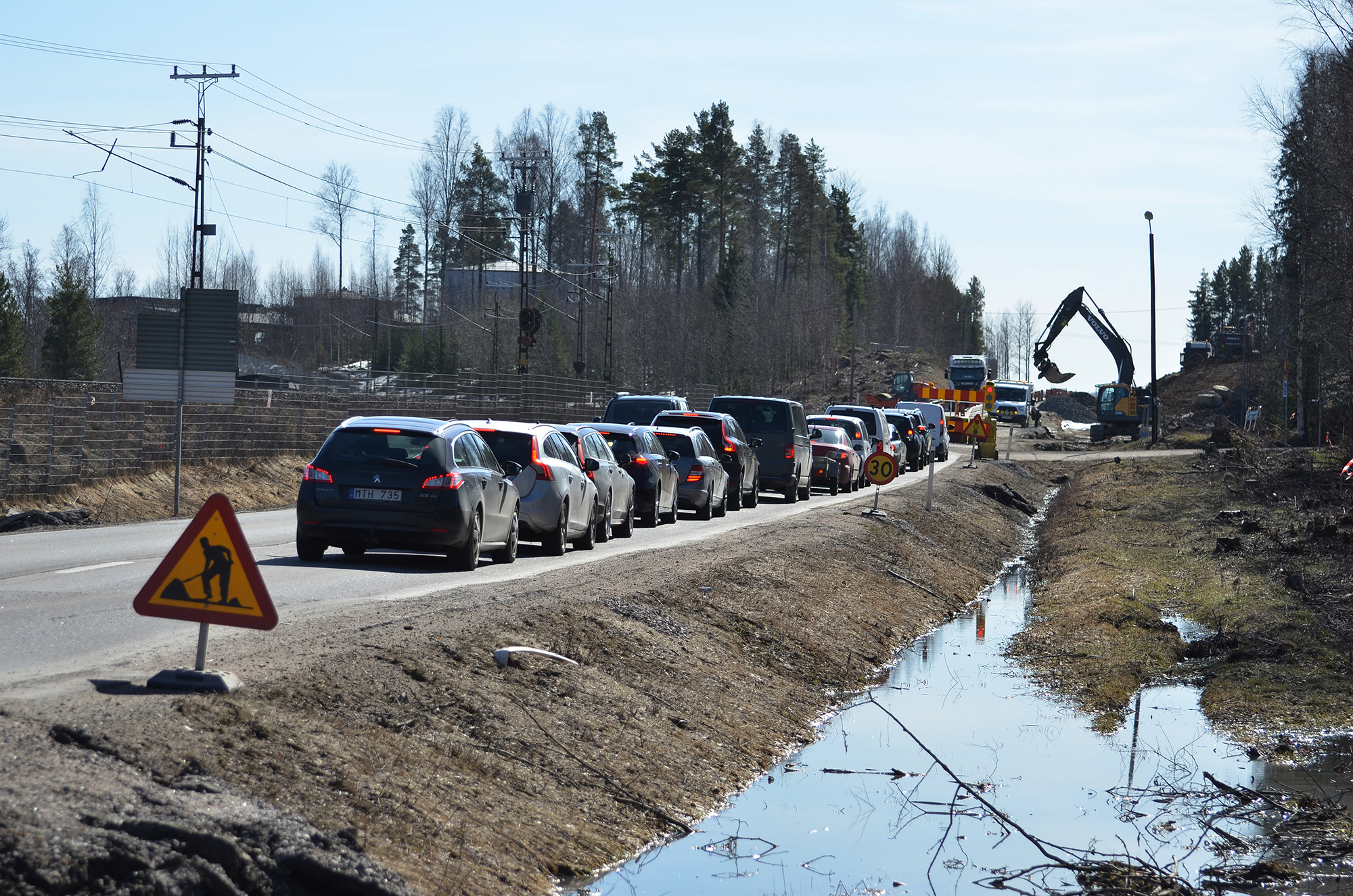 Röste.nu – Ombyggnation av riksväg 83 sträckan Bollnäs–Röste – Grävning för cykelväg 2024