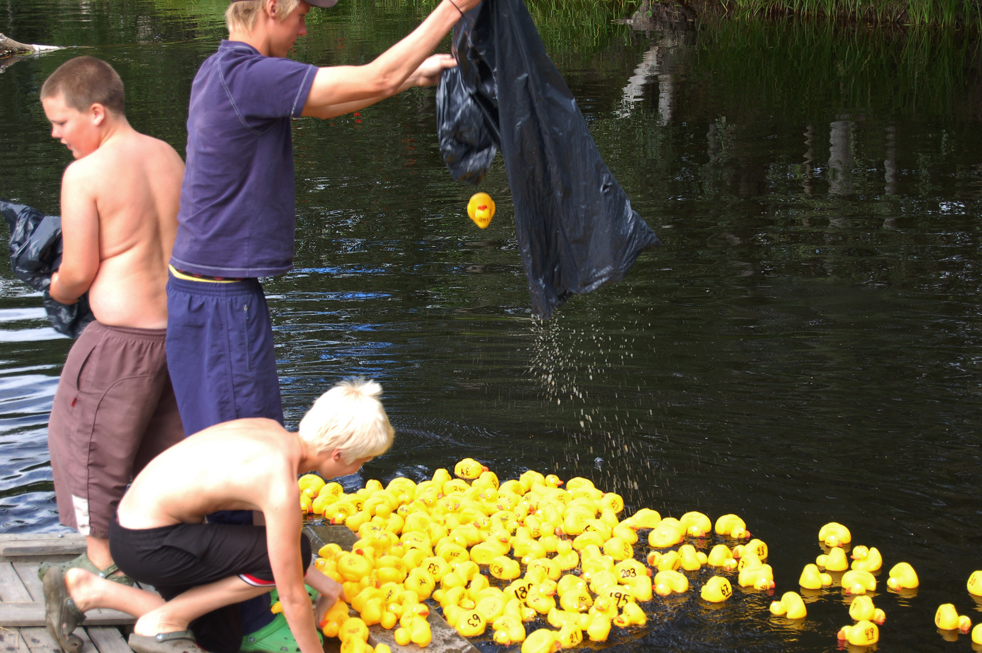 Röste.nu – Röstebilder – Ankrace i Galvån för tredje året 2008